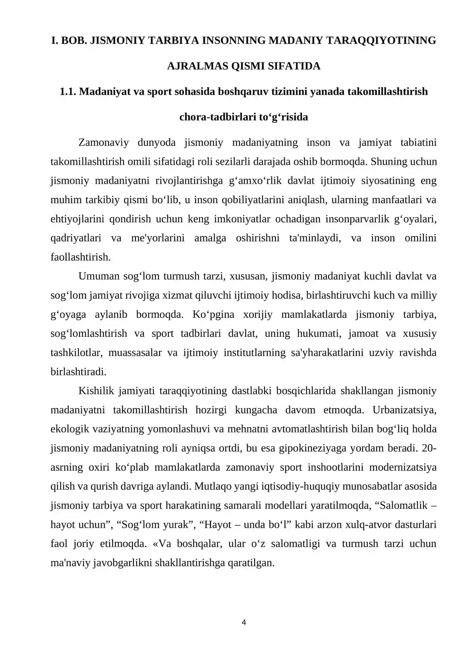 Jismoniy tarbiya va sportning jamiyatdagi o`rni 4