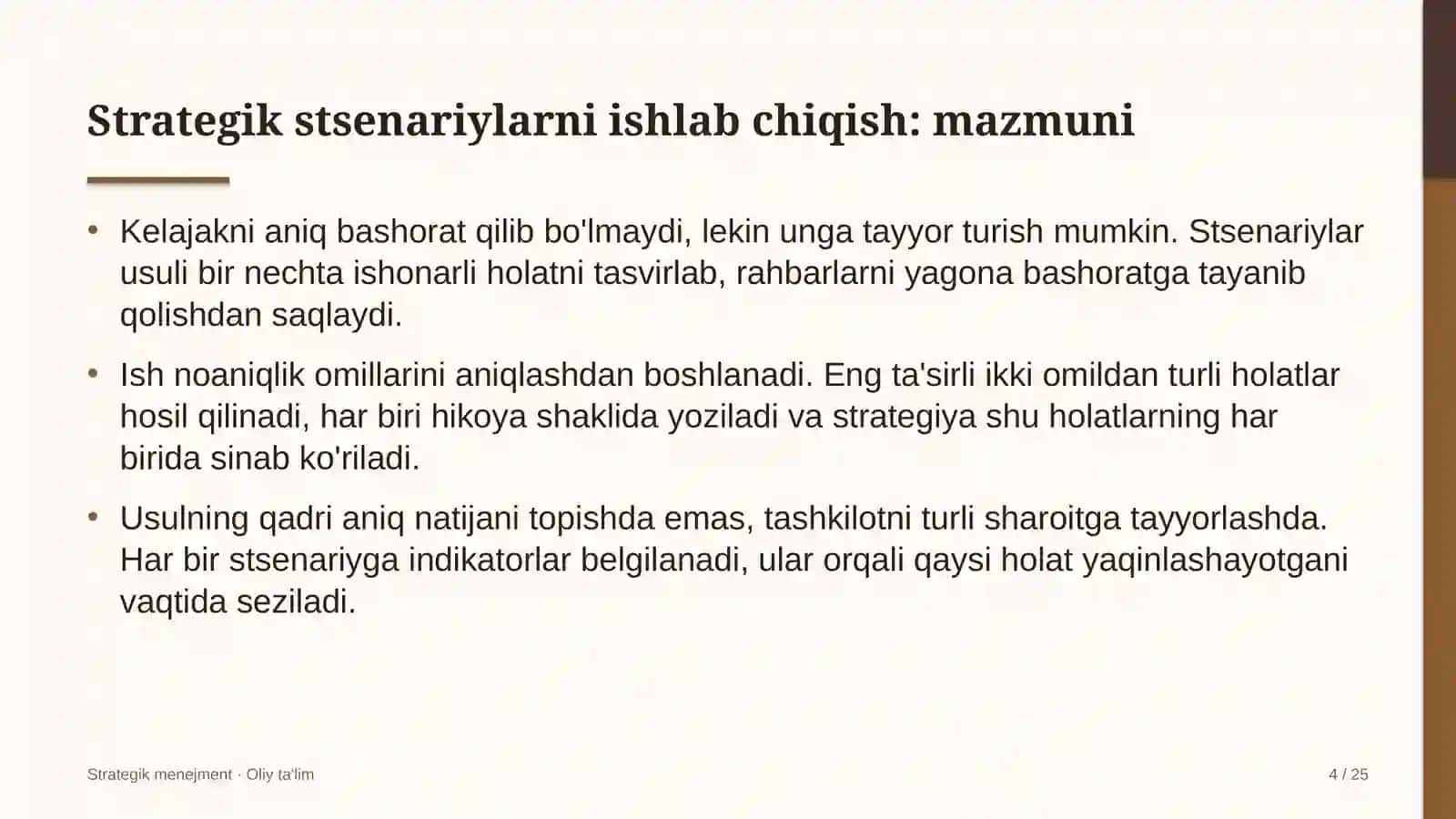 Aviatsiya texnikasini ta'mirlash korxonalarida strategik stsenariylarni ishlab chiqish 4