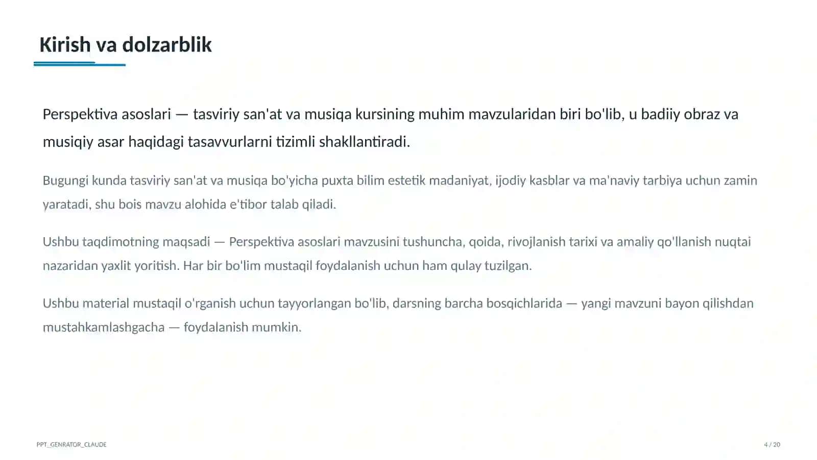 Perspektiva asoslari (5-sinf) 4