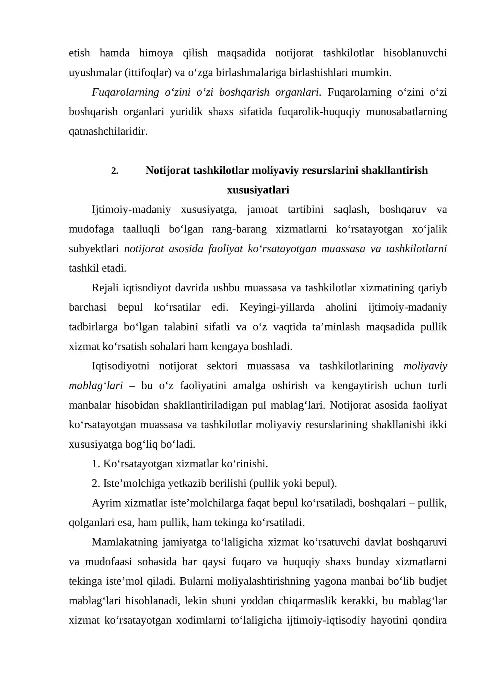 Notijorat tashkilotlar moliyasini tashkil etish asoslari 4