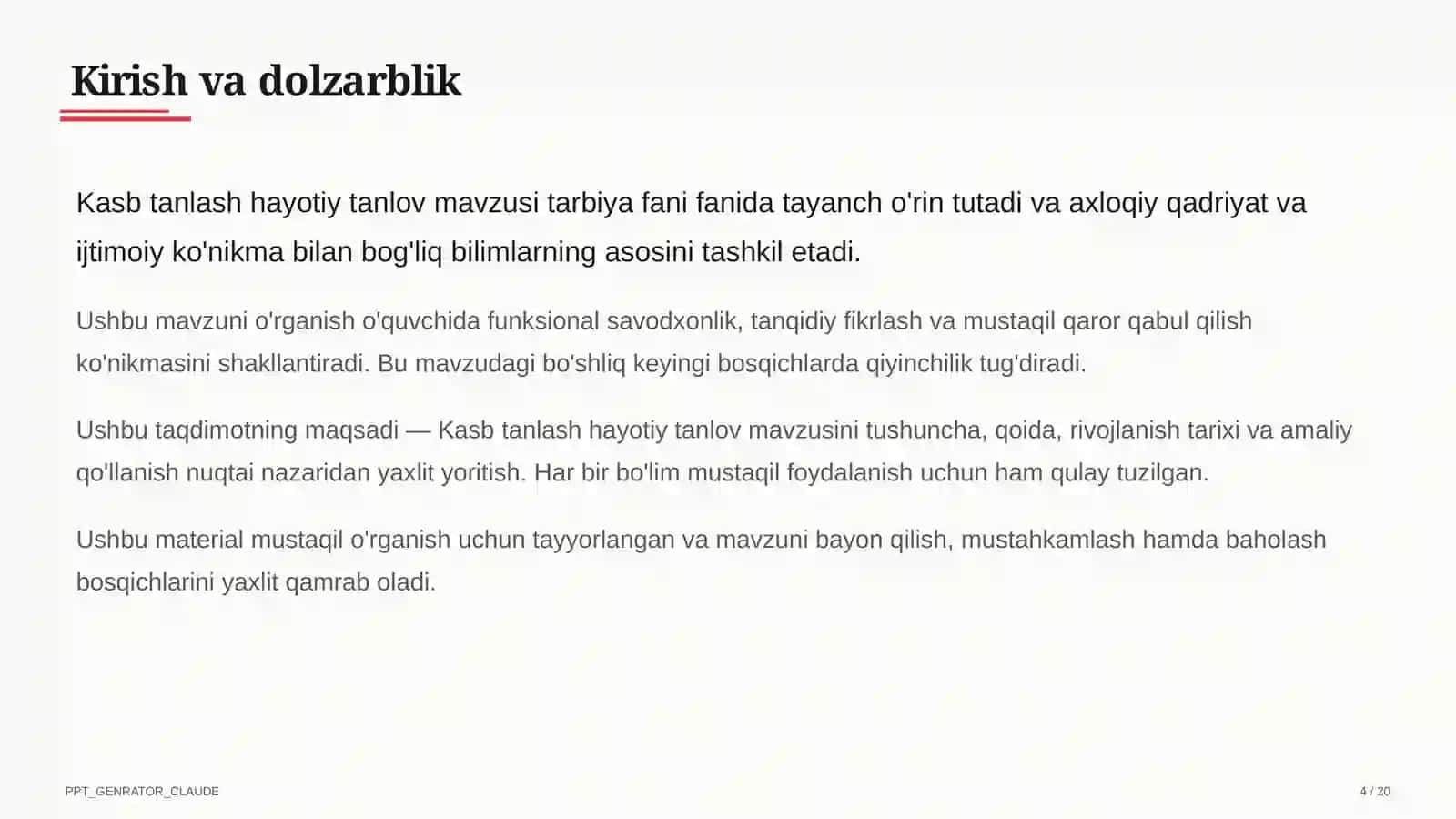 Kasb tanlash hayotiy tanlov (9-sinf) 4