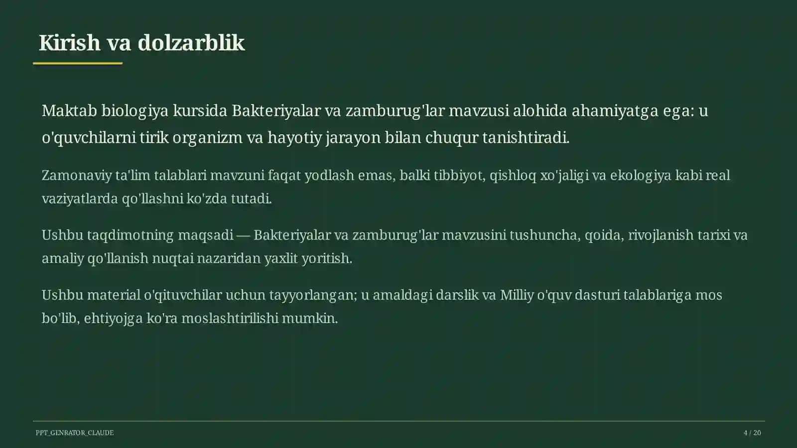 Bakteriyalar va zamburug'lar (6-sinf) 4