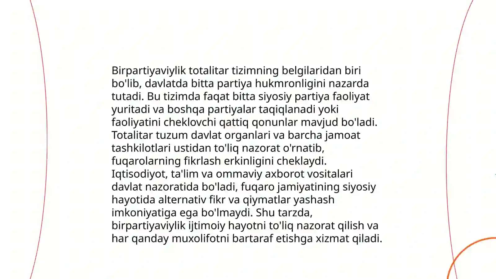 Avtoritar, totalitar va demokratik davlatlar indikatorlari 4