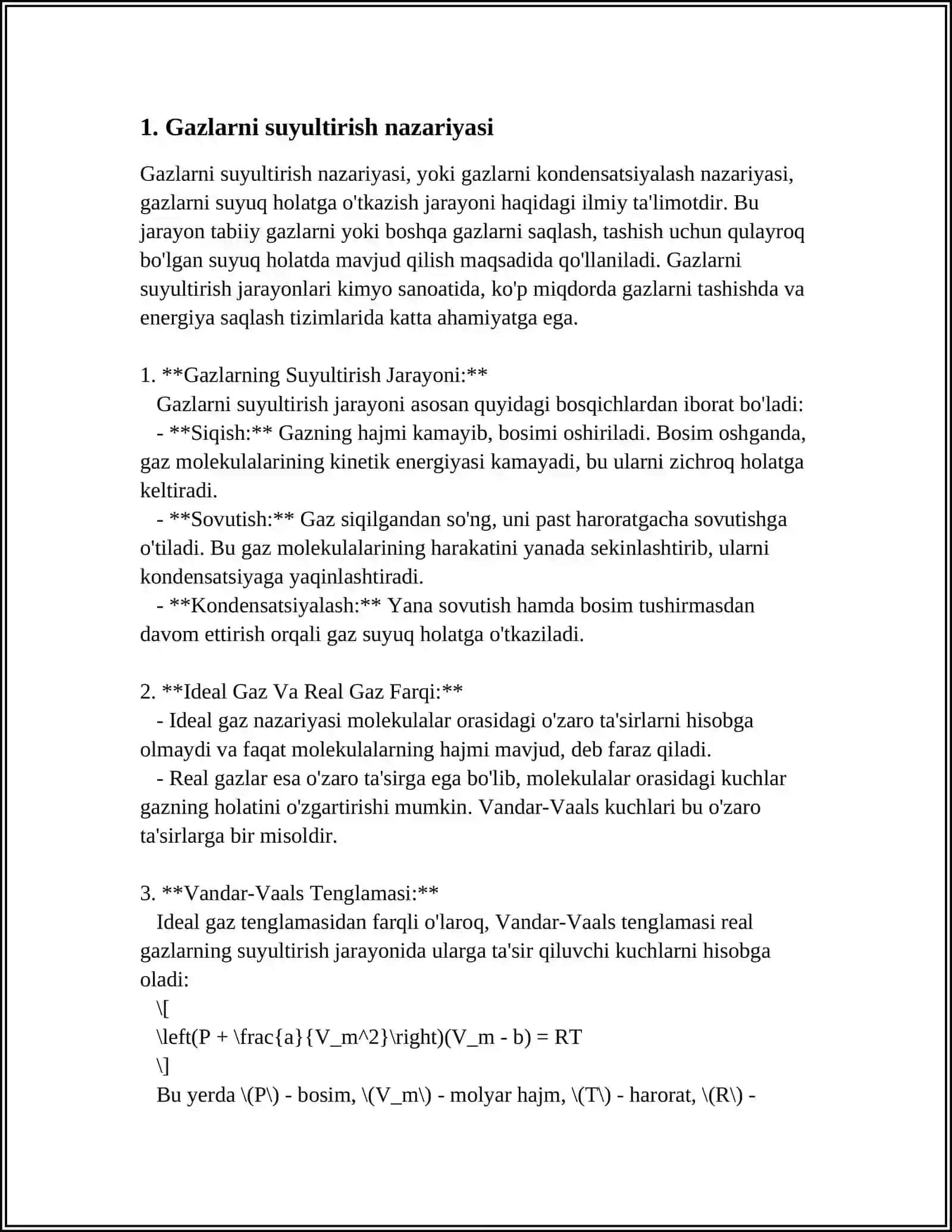 GAZLARNI SUYULTIRISH. GAZLARNI SUYULTIRISH USULLARI 4