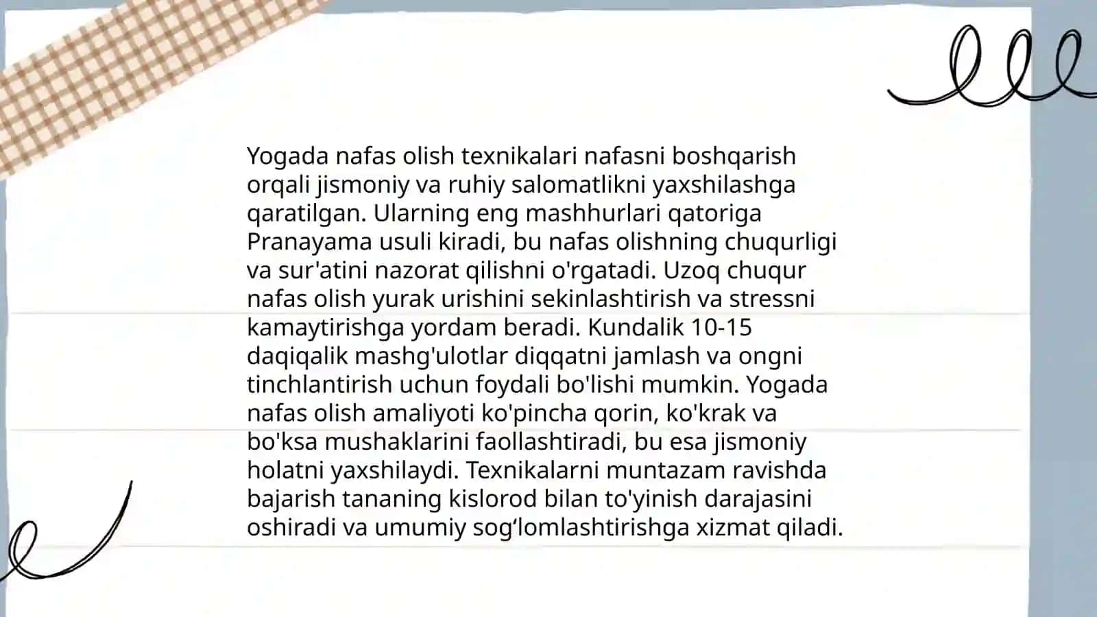 Yoga mashg'ulotlari 4