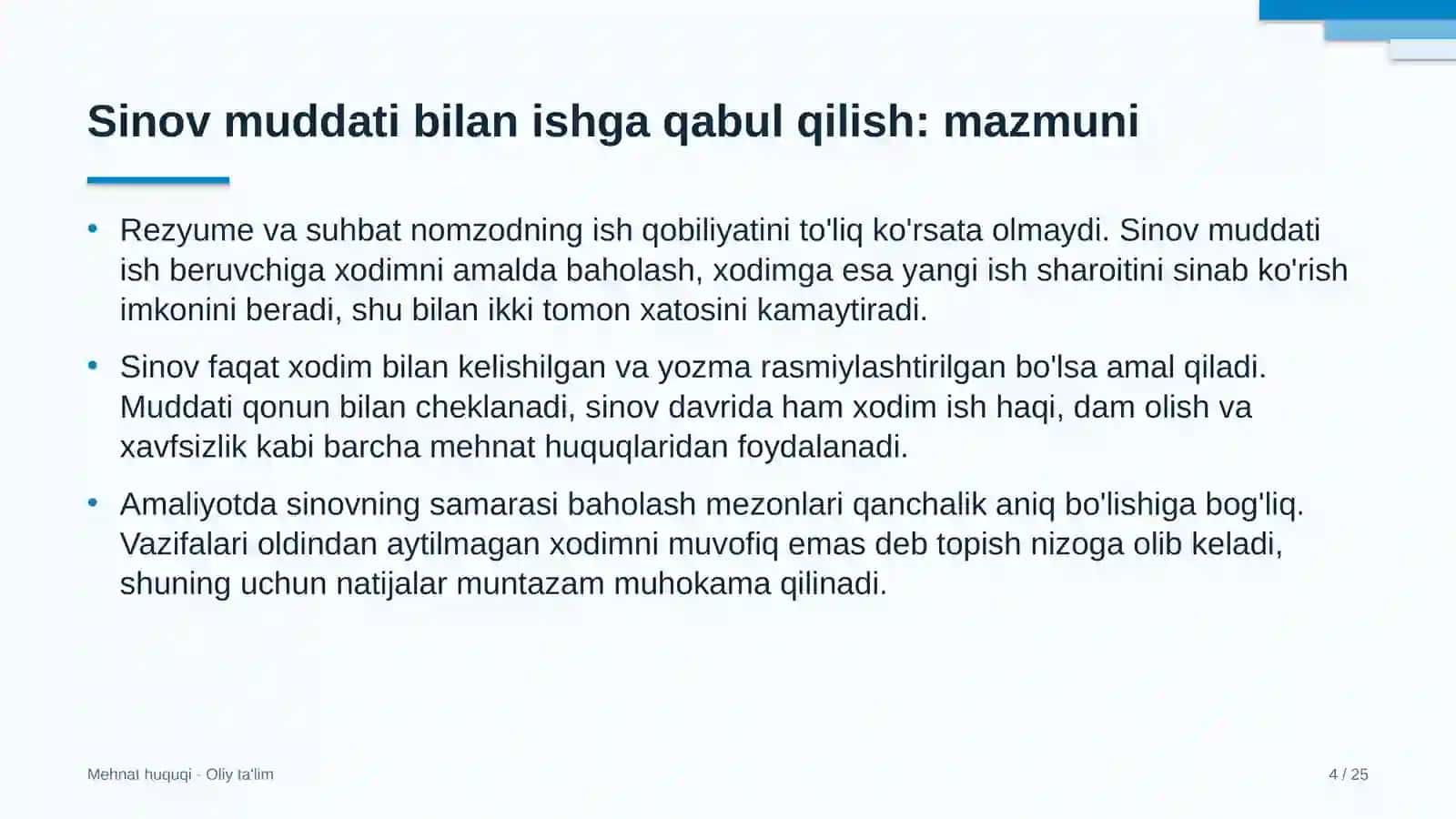 Zargarlik sanoatida sinov muddati bilan ishga qabul qilish 4