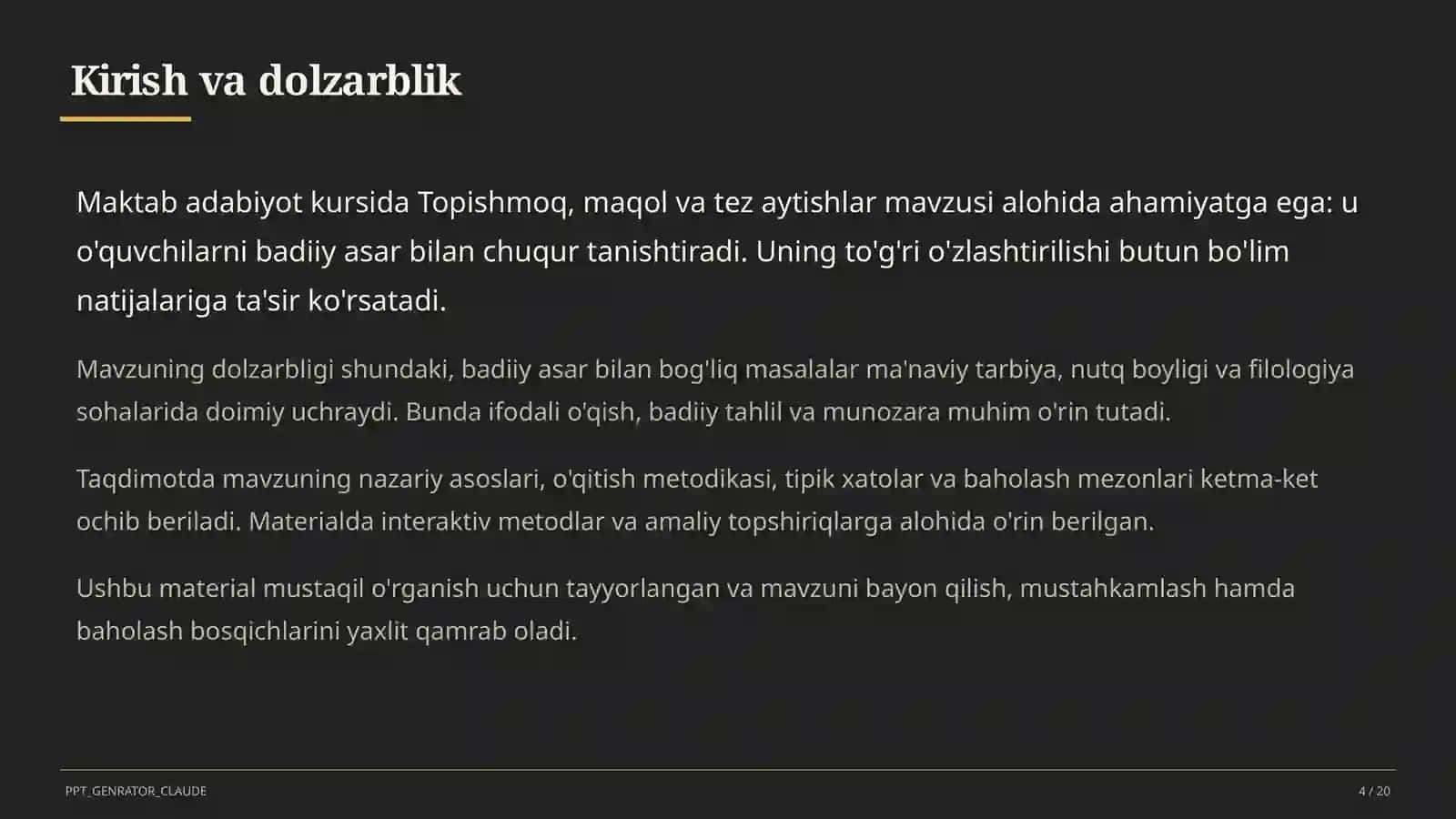 Topishmoq, maqol va tez aytishlar (5-sinf) 4