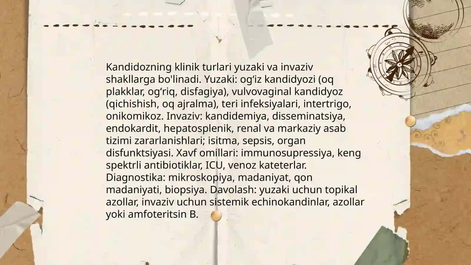 Zamburugʻ infektsiyalari--kandidoz, aspergillez 4