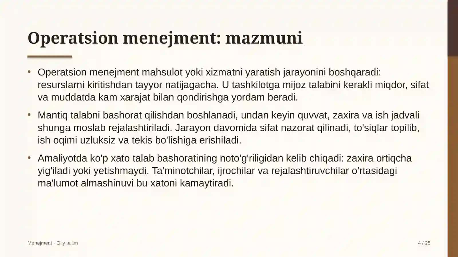 Ekologiya sohasida operatsion menejment 4