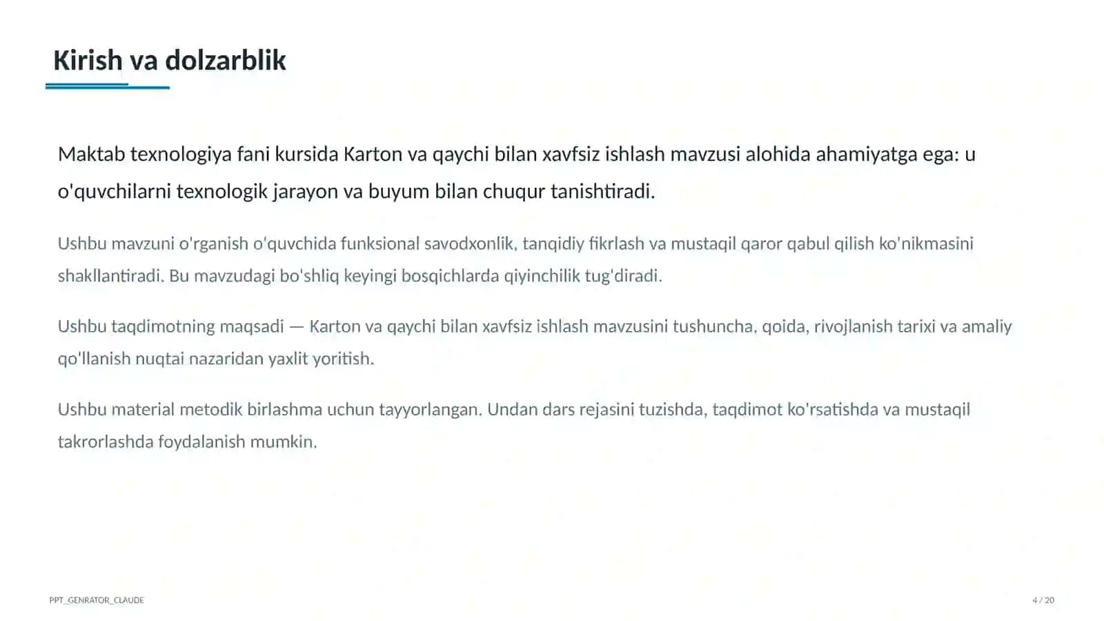 Karton va qaychi bilan xavfsiz ishlash (2-sinf) 4