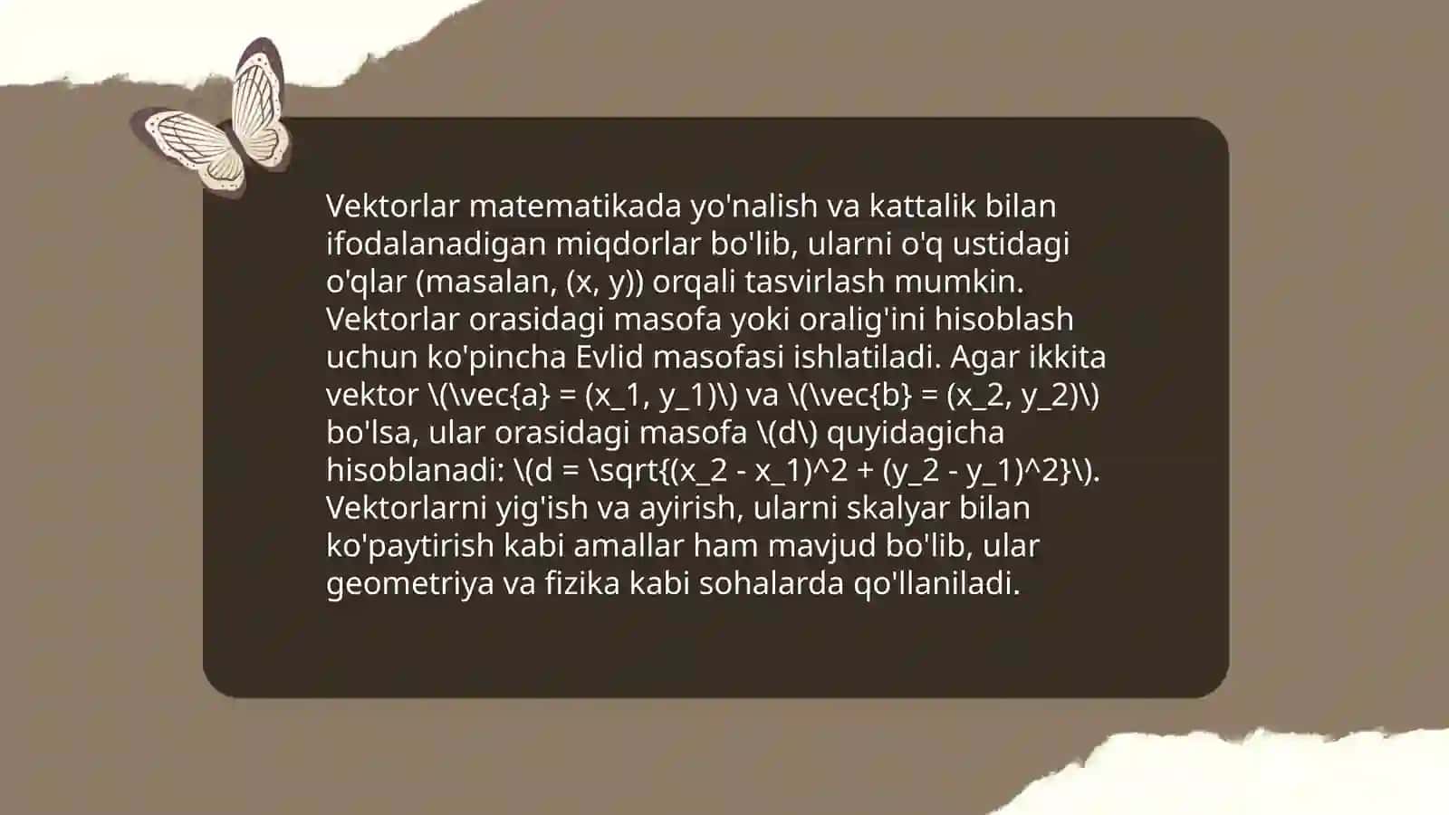 Chiziqli fazo. Chiziqli qism fazo. Yevklid fazosi 4