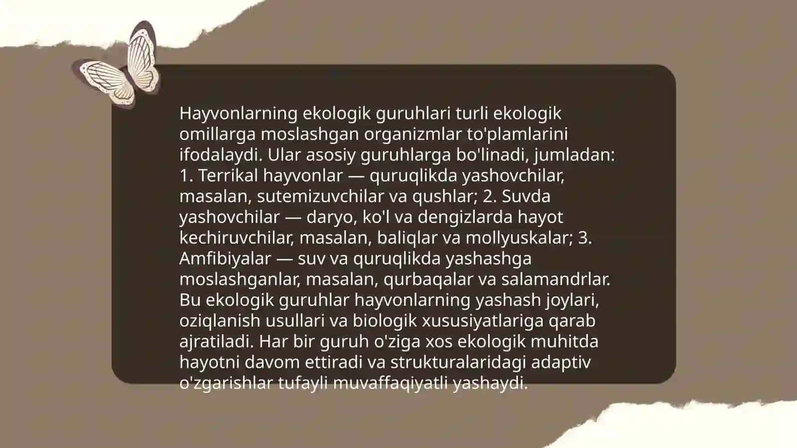Ósimlik va hayvonlarning ekalogik guruhlari 4