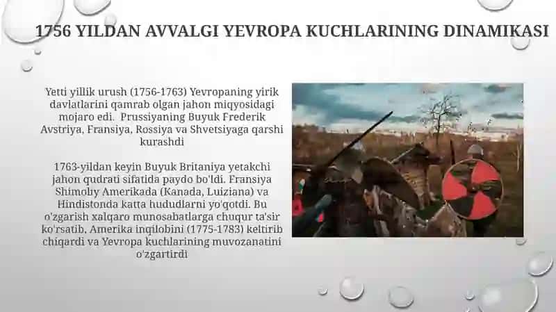 Yetti yillik urush va uning XVIII asrning ikkinchi yarmida xalqaro munosabatlarga ta’siri 4