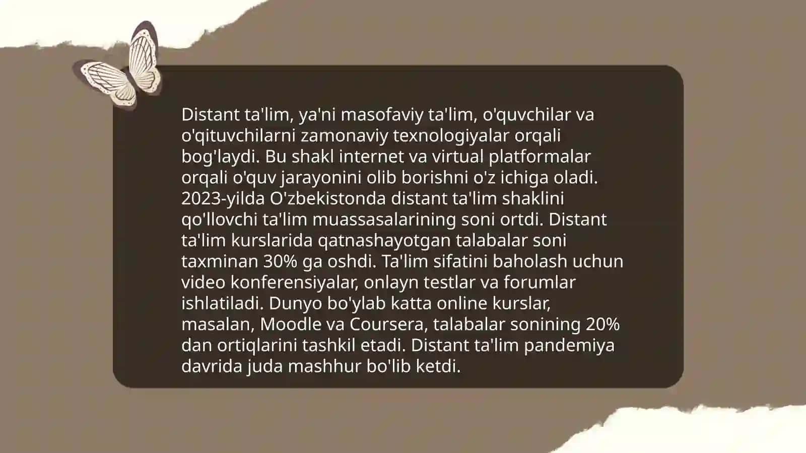 Ta'limni tashkil etish shakllari va turlari.(Noan'anaviy ta'lim shakllari) 4