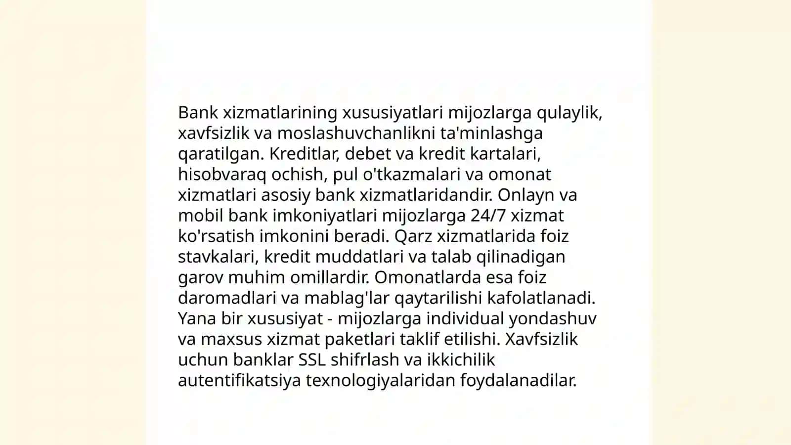 Bank marketingining mohiyati va uning o'ziga xos hususiyatlari 4