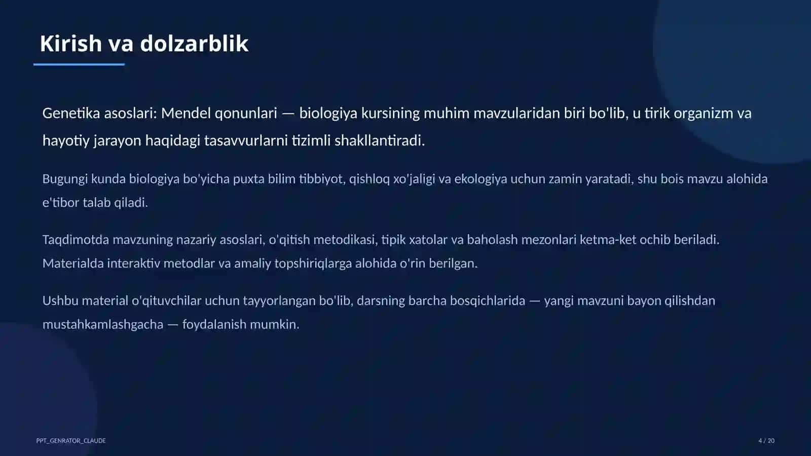 Genetika asoslari: Mendel qonunlari (9-sinf) 4