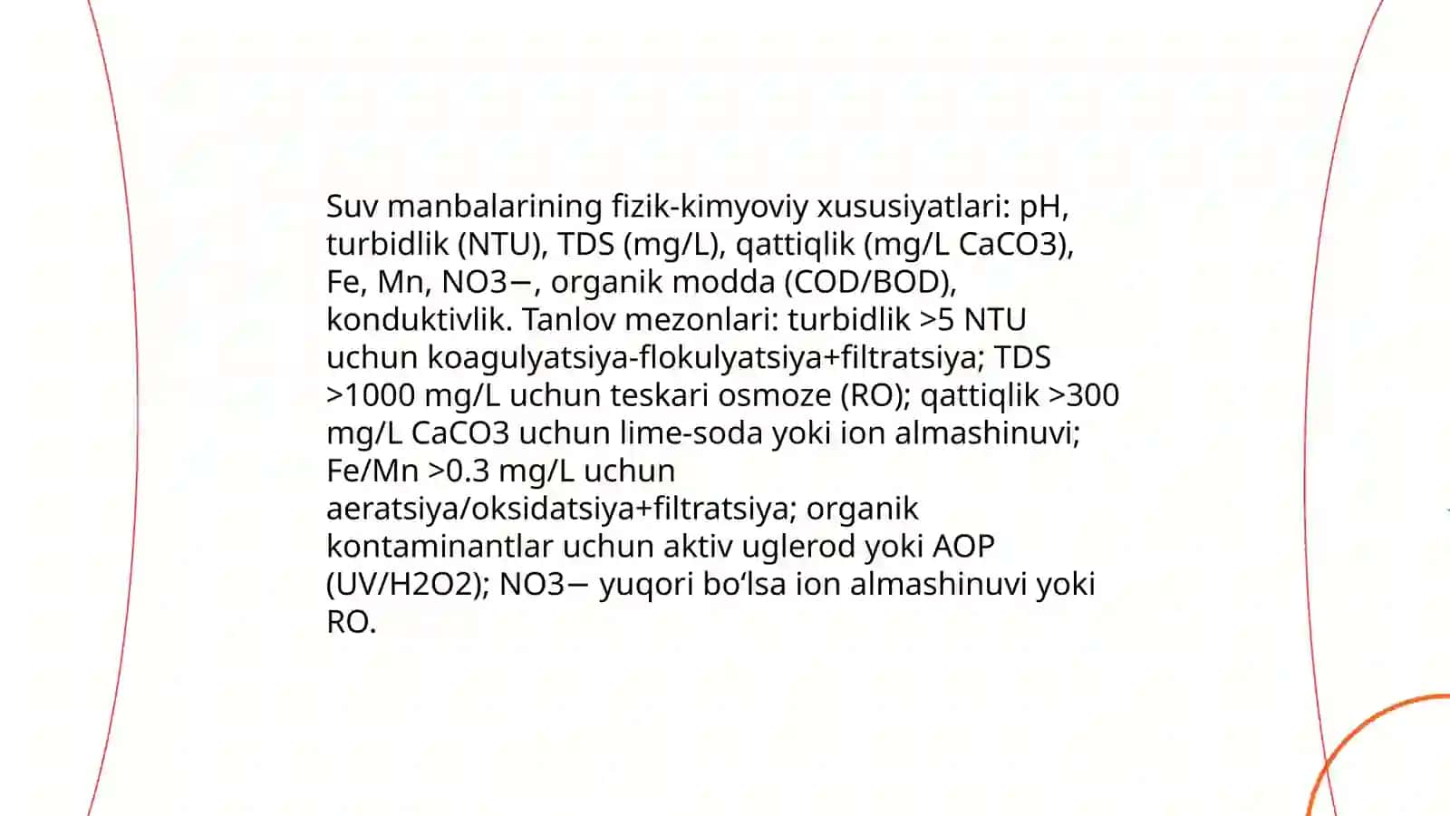 Suv ta'minoti tizimlarida suv sifatini monitoring qilish metodlari va ularni yaxshilashga ta'siri 4