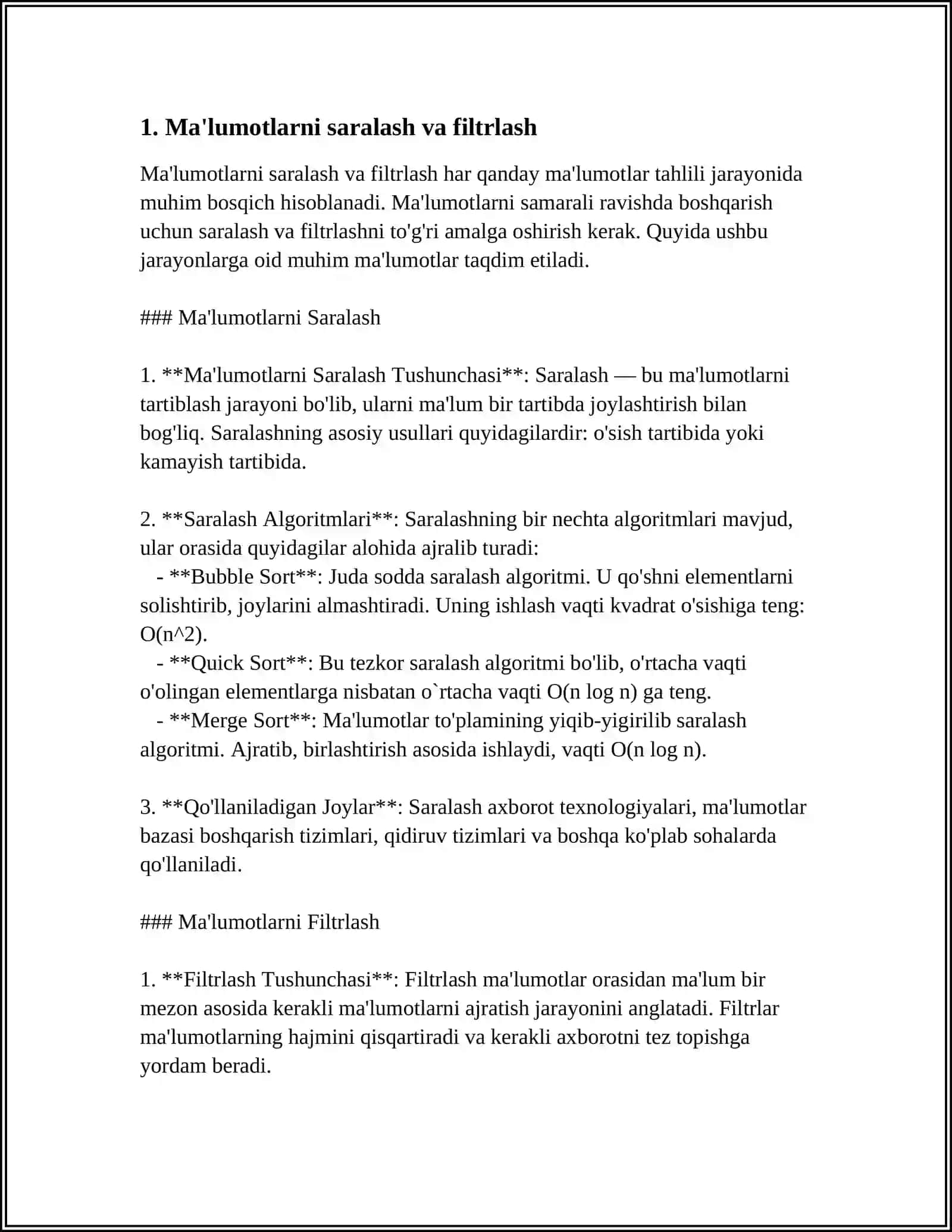 MS EXCEL-2016 DASTURINING STATISTIK TAHLILLAR QILISH VA YECHIMLAR QIDIRISH FUNKSIYALARI BILAN ISHLASH 4