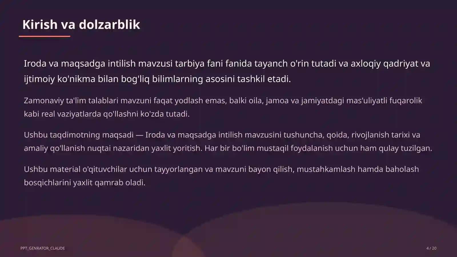 Iroda va maqsadga intilish (9-sinf) 4