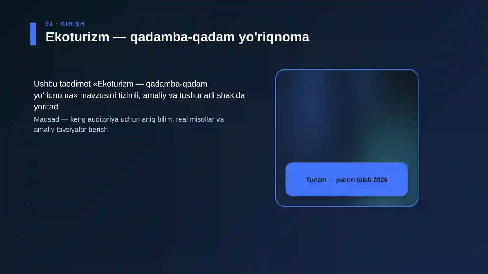 Ekoturizm — qadamba-qadam yo'riqnoma 4