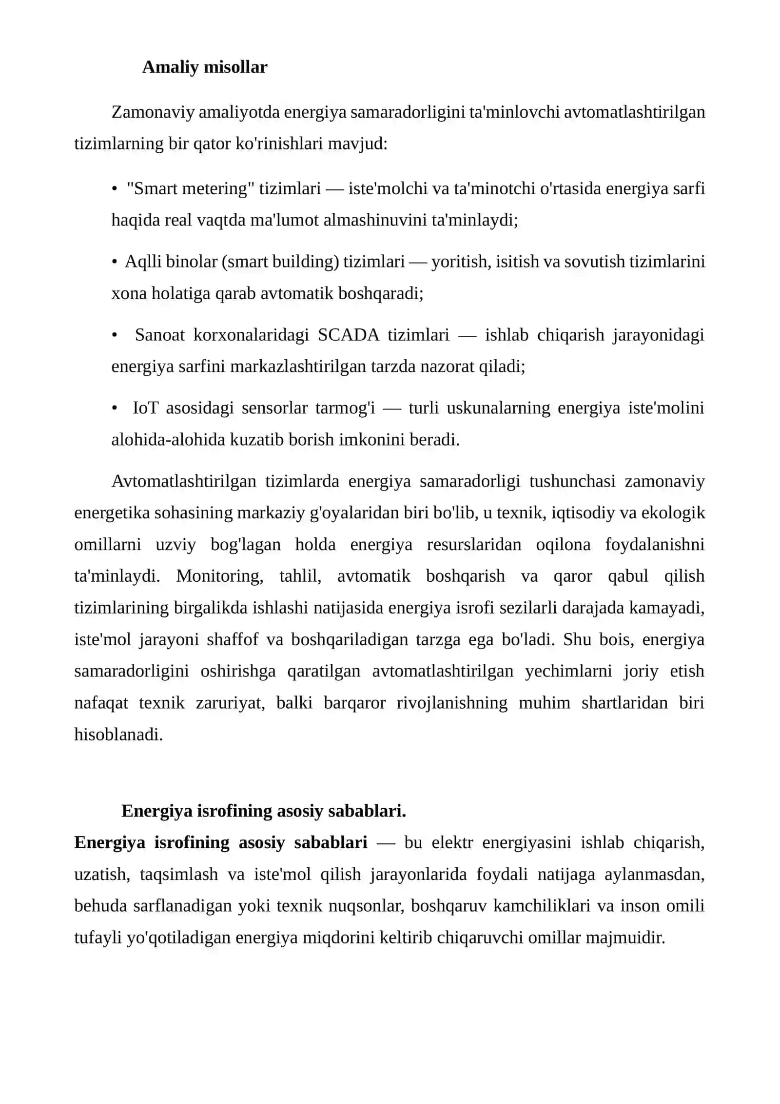 Avtomatlashtirilgan tizimlarda energiya isrofini kamaytirish va energiya samaradorligini oshirish 4