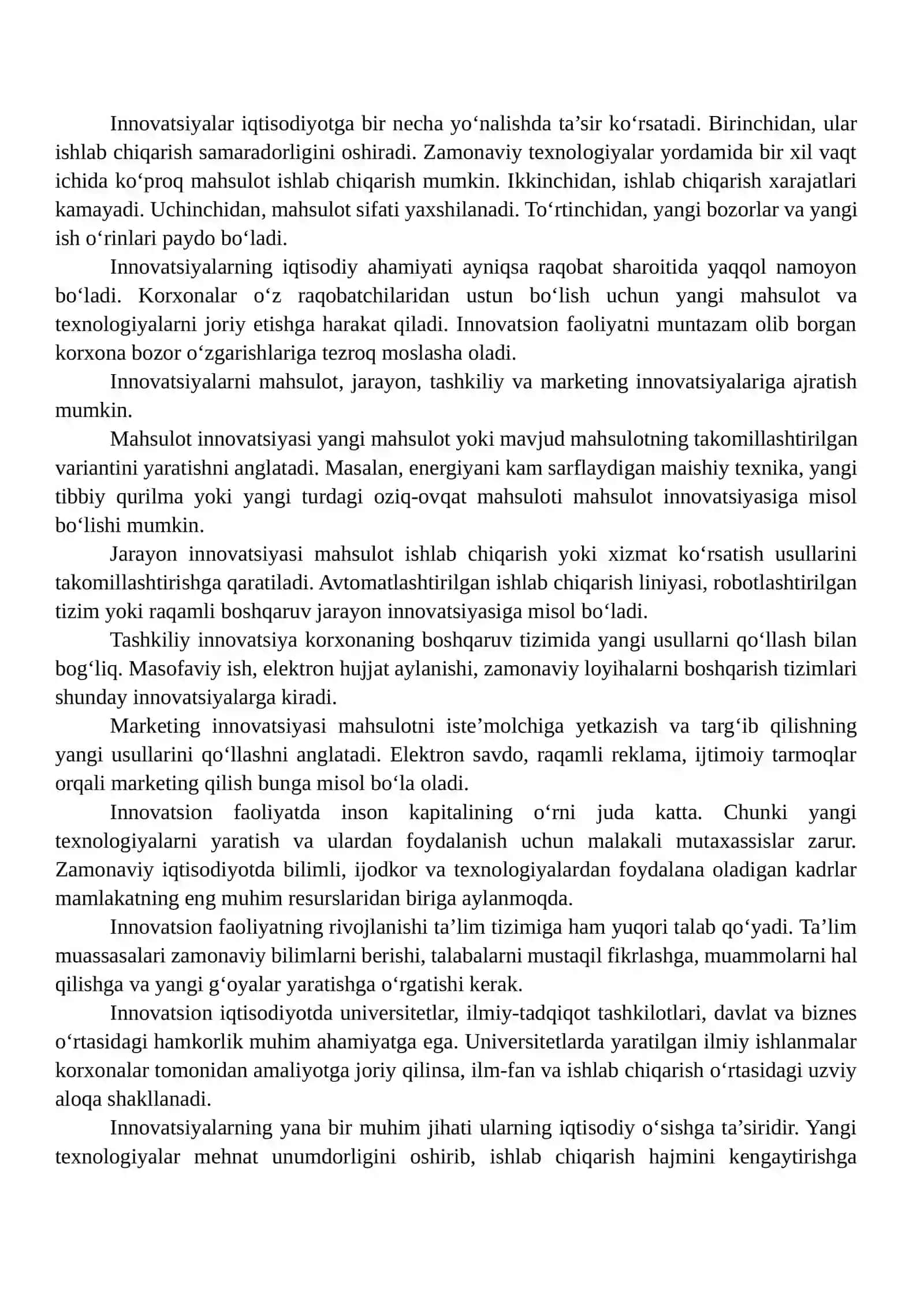 INNOVATSION FAOLIYATNI AMALGA OSHIRISHDA INNOVATSION TEXNOLOGIYALARDAN SAMARALI FOYDALANISH 4