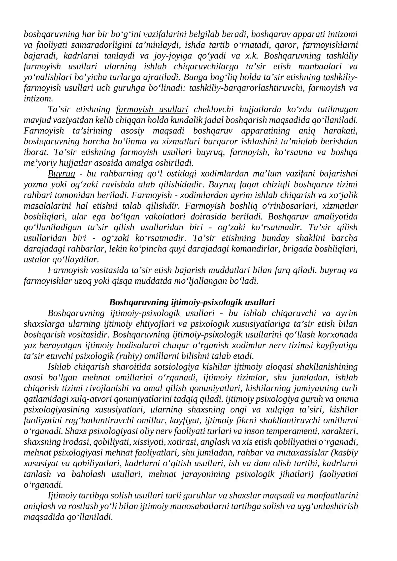 Menejmentning boshqarish usullari 4