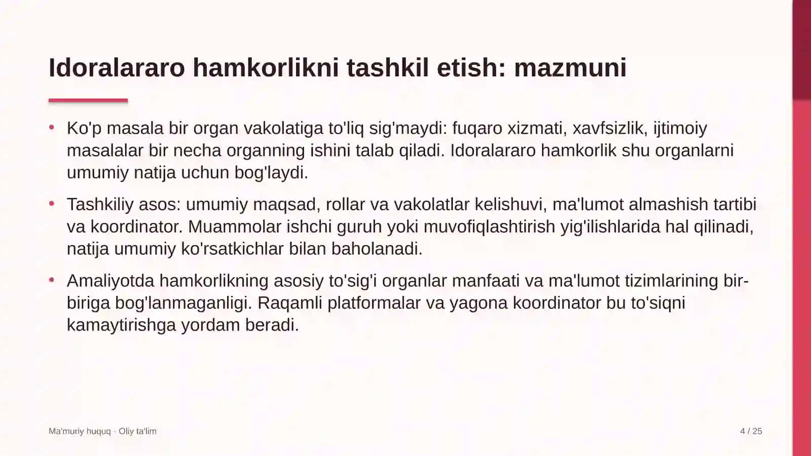 yo'l qurilishida idoralararo hamkorlikni tashkil etish 9751 4
