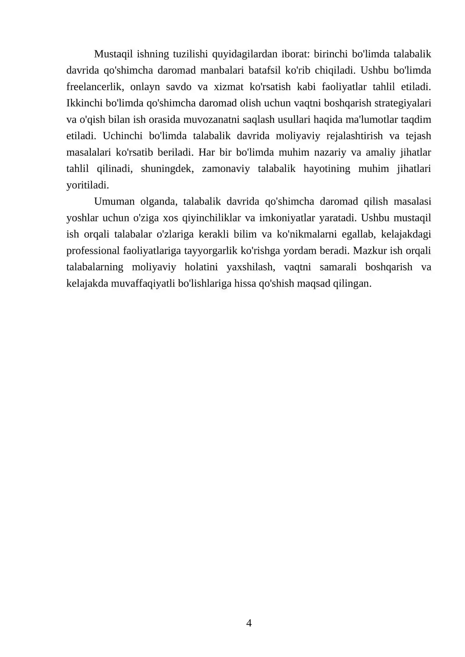 Talabalikda qoʼshimcha daromad qilish 4