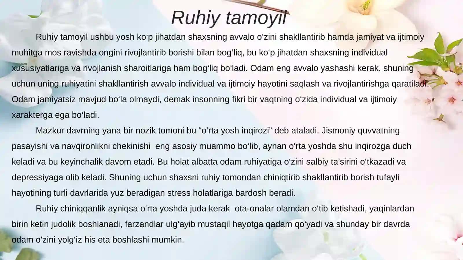 YETUKVAO‘RTAYOSH 4