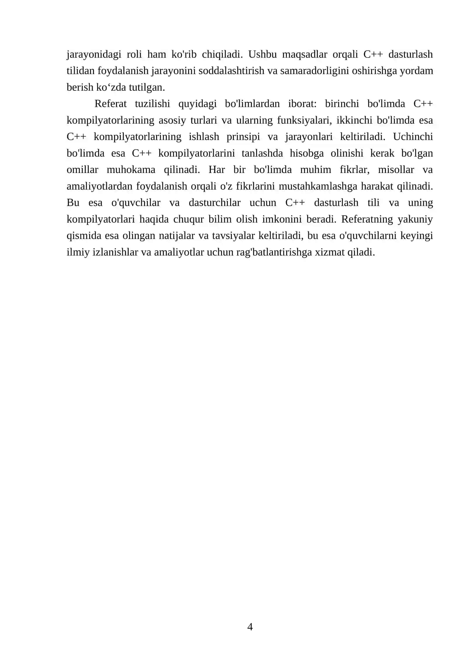 C++ dasturlash tili kompilyatori turlari 4