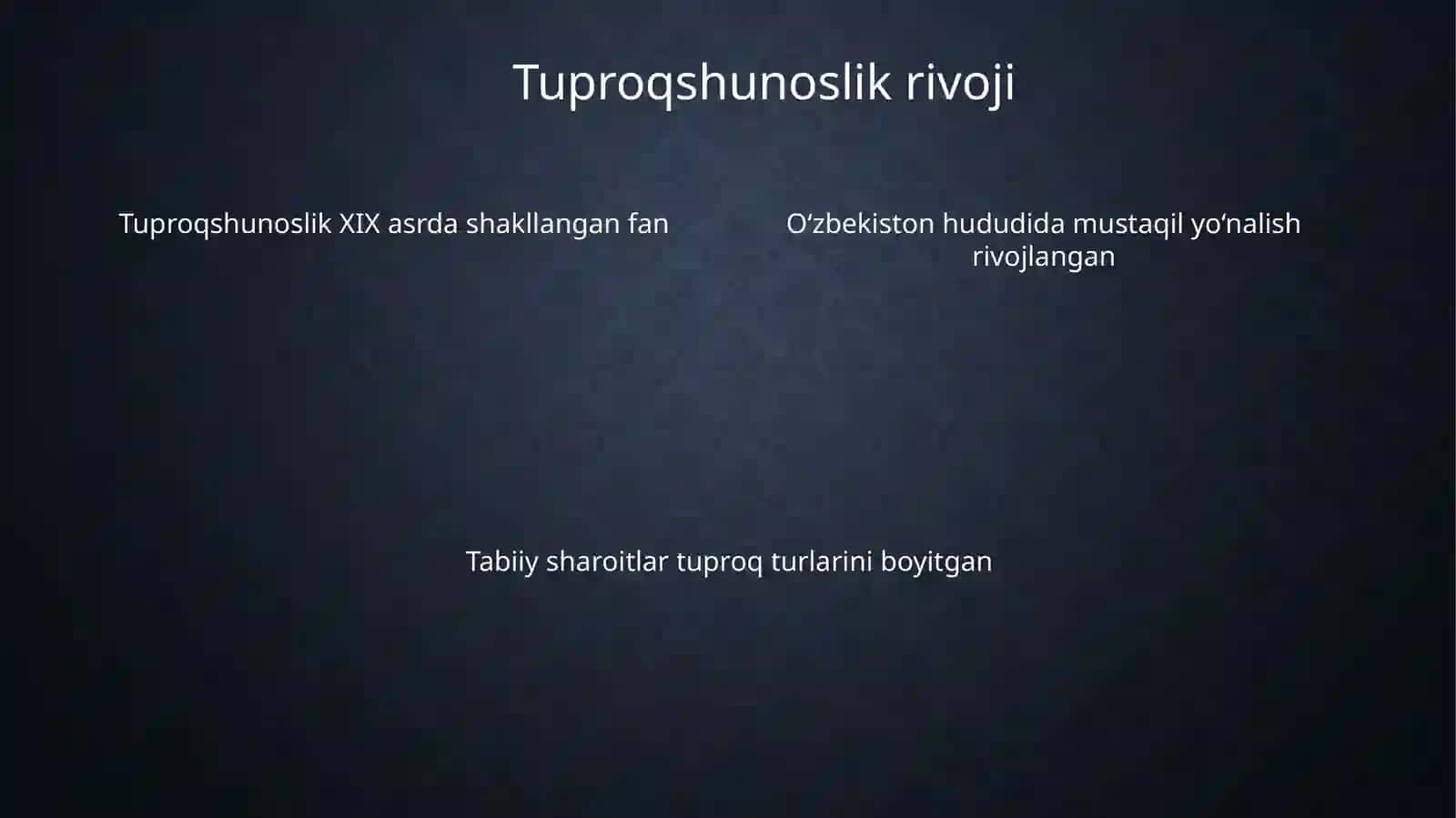 Tuproqlarni taqdim qilishda O'zbek olimlari hissasi 4