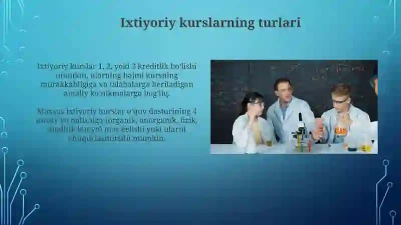 Kimyo bo'yicha ixtiyoriy kurslar 4
