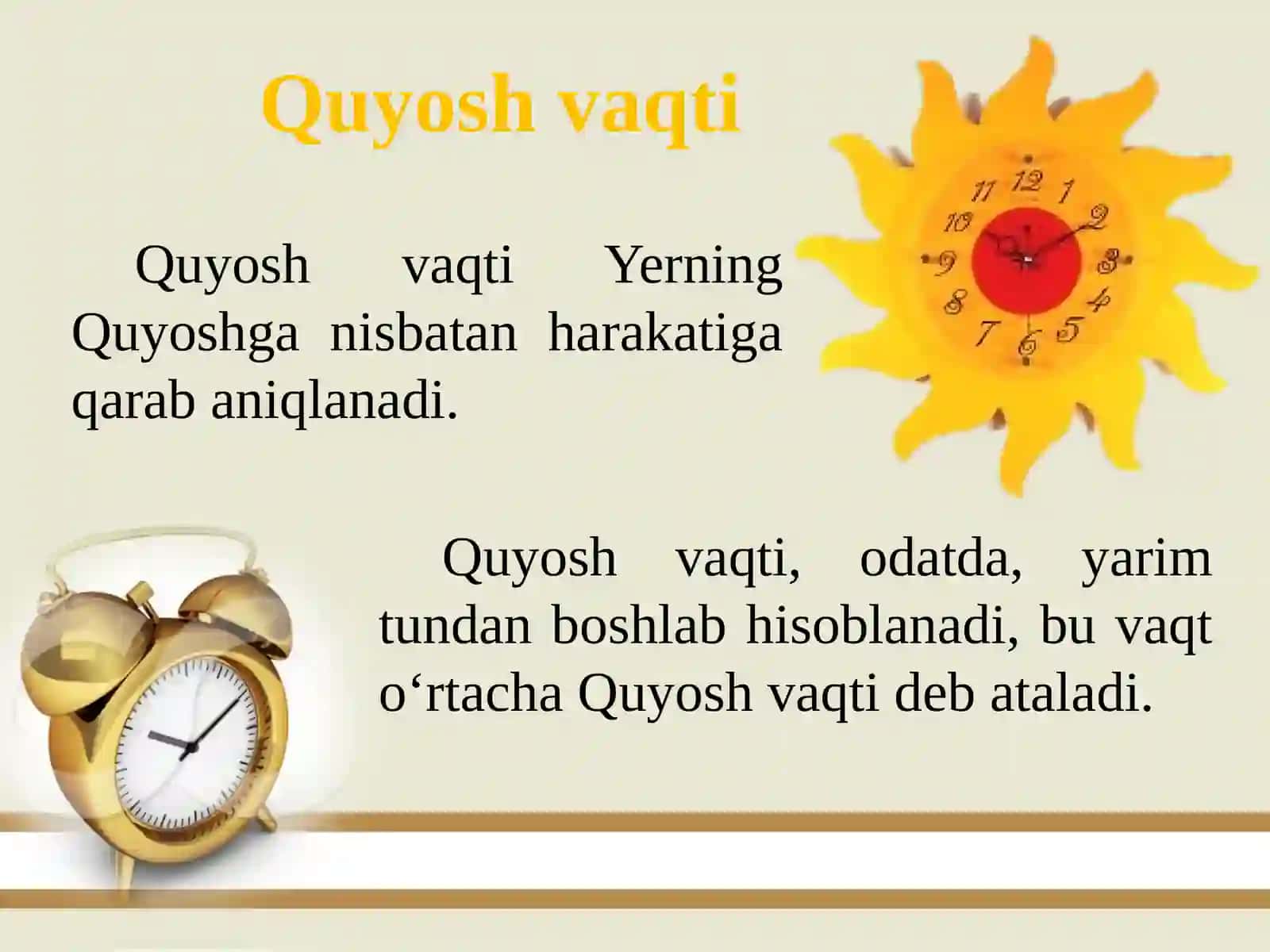 Vaqt o`lchovi. Soat mintaqalari. Taqvimlar 4