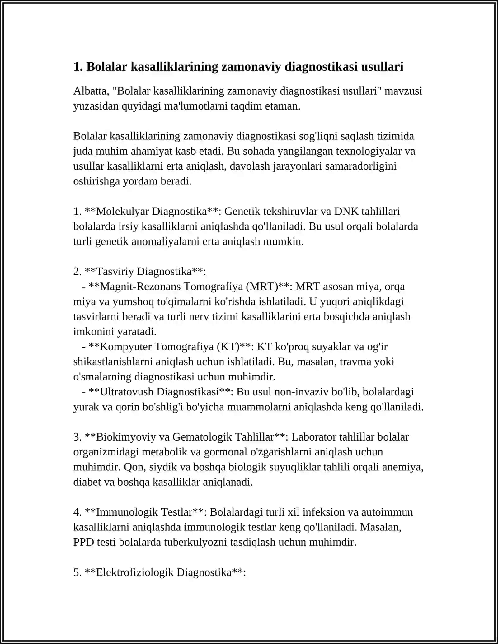 Bolalar Kasalliklarining Zamonaviy Diagnostikasi Usullari 4