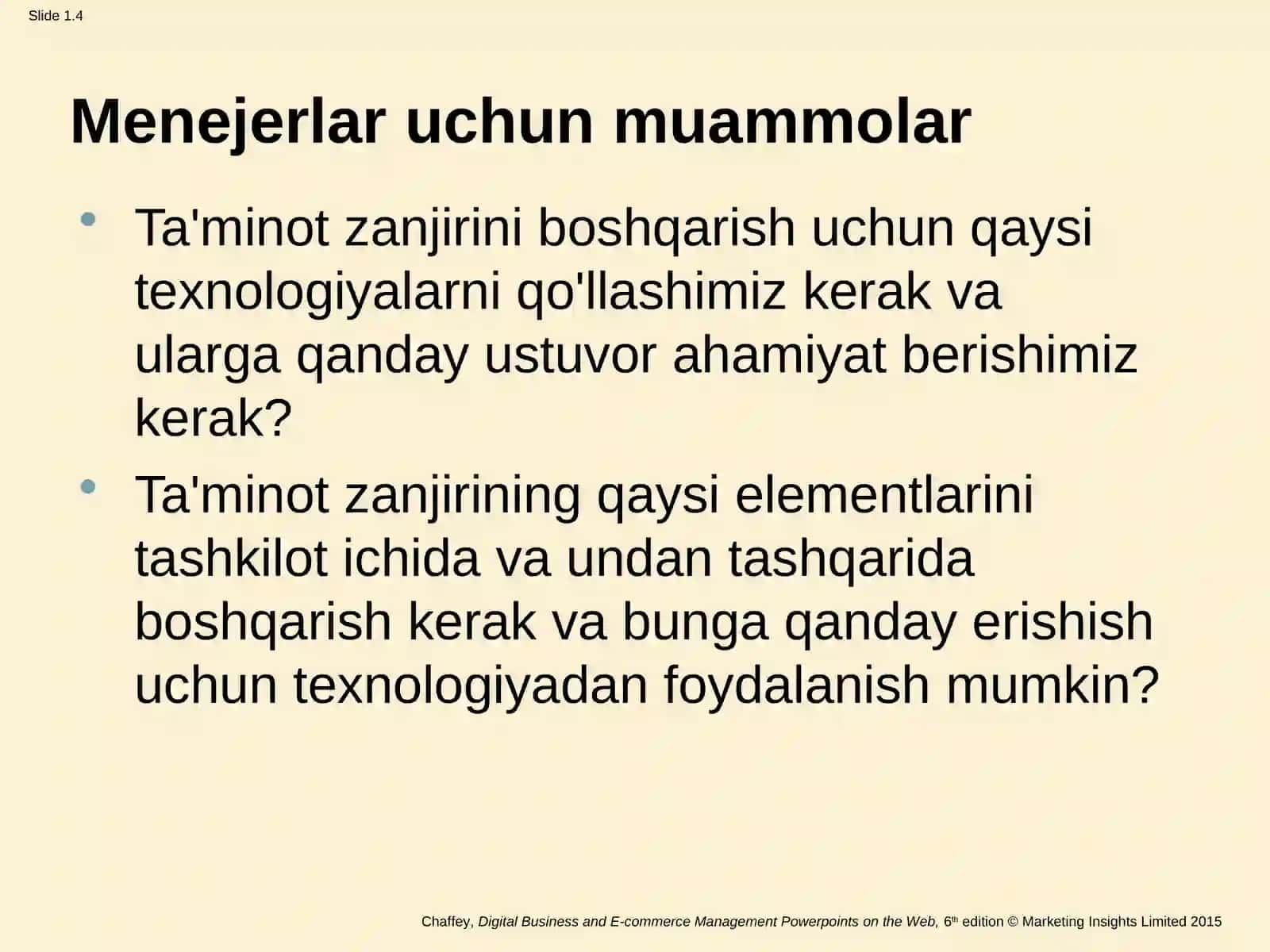 Ta'minot zanjiri boshqaruvi 4