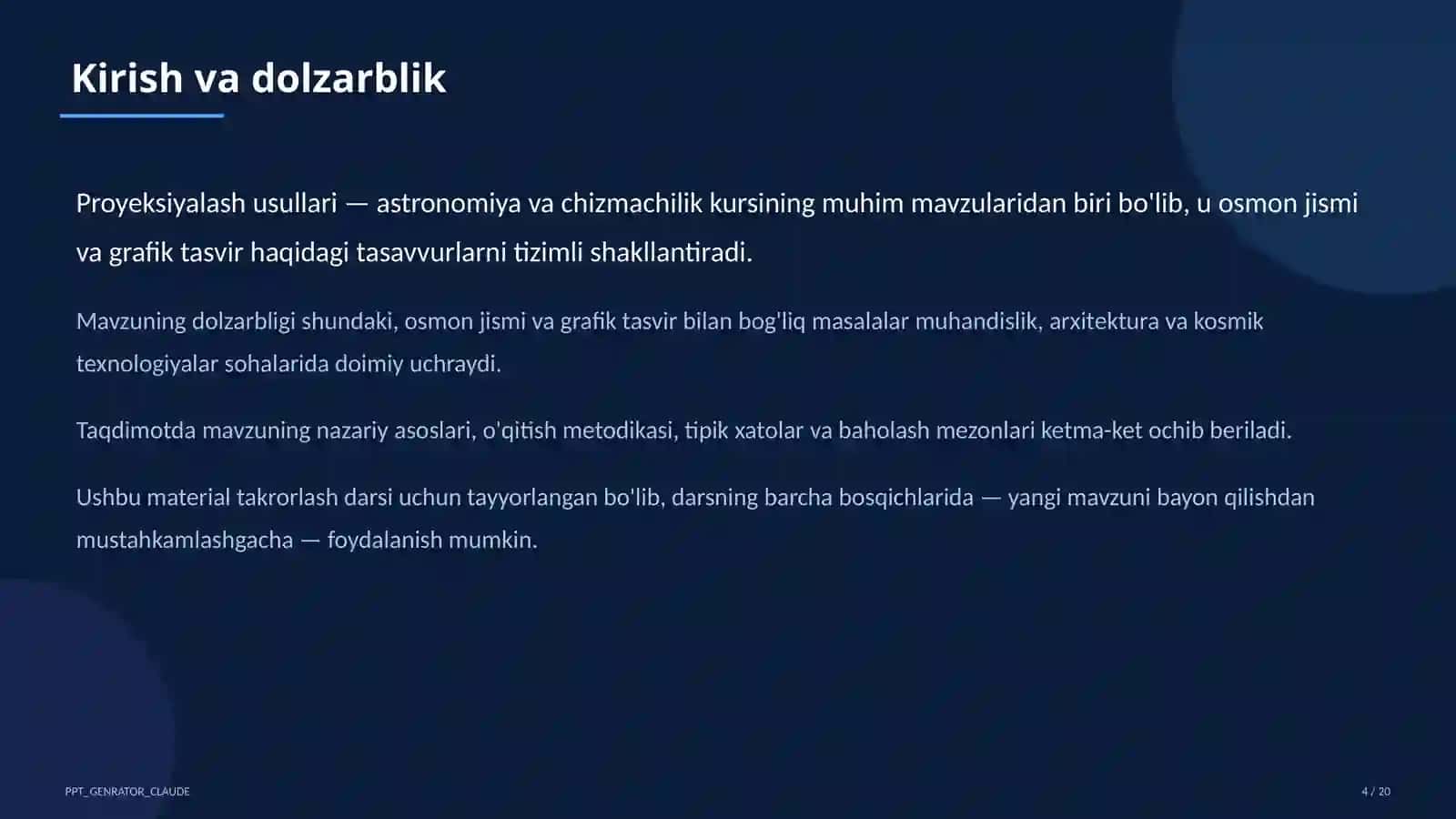 Proyeksiyalash usullari (8-sinf) 4
