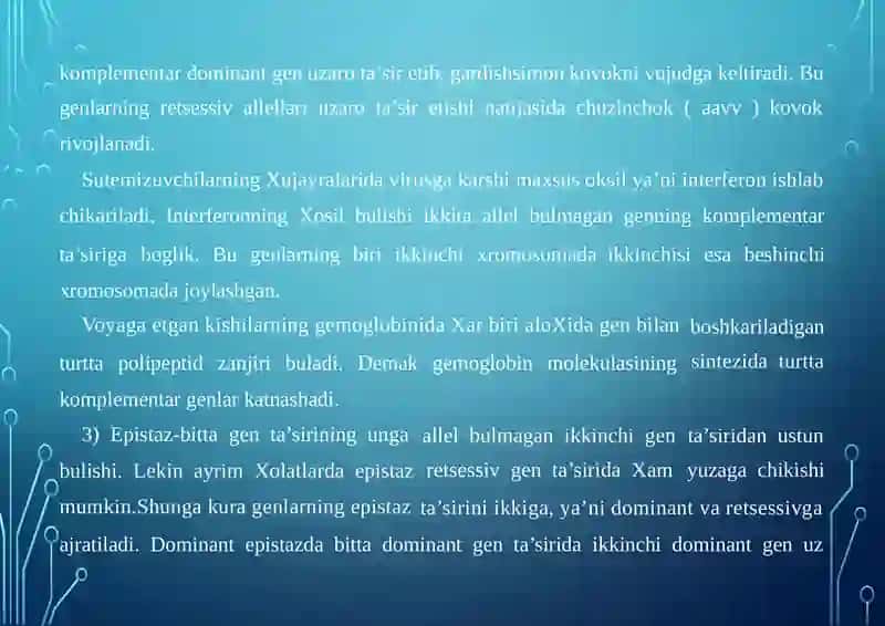 Genlar ta'sirini boshqarish, xujayra differensirofkasi va neoplastik jarayonlar 4