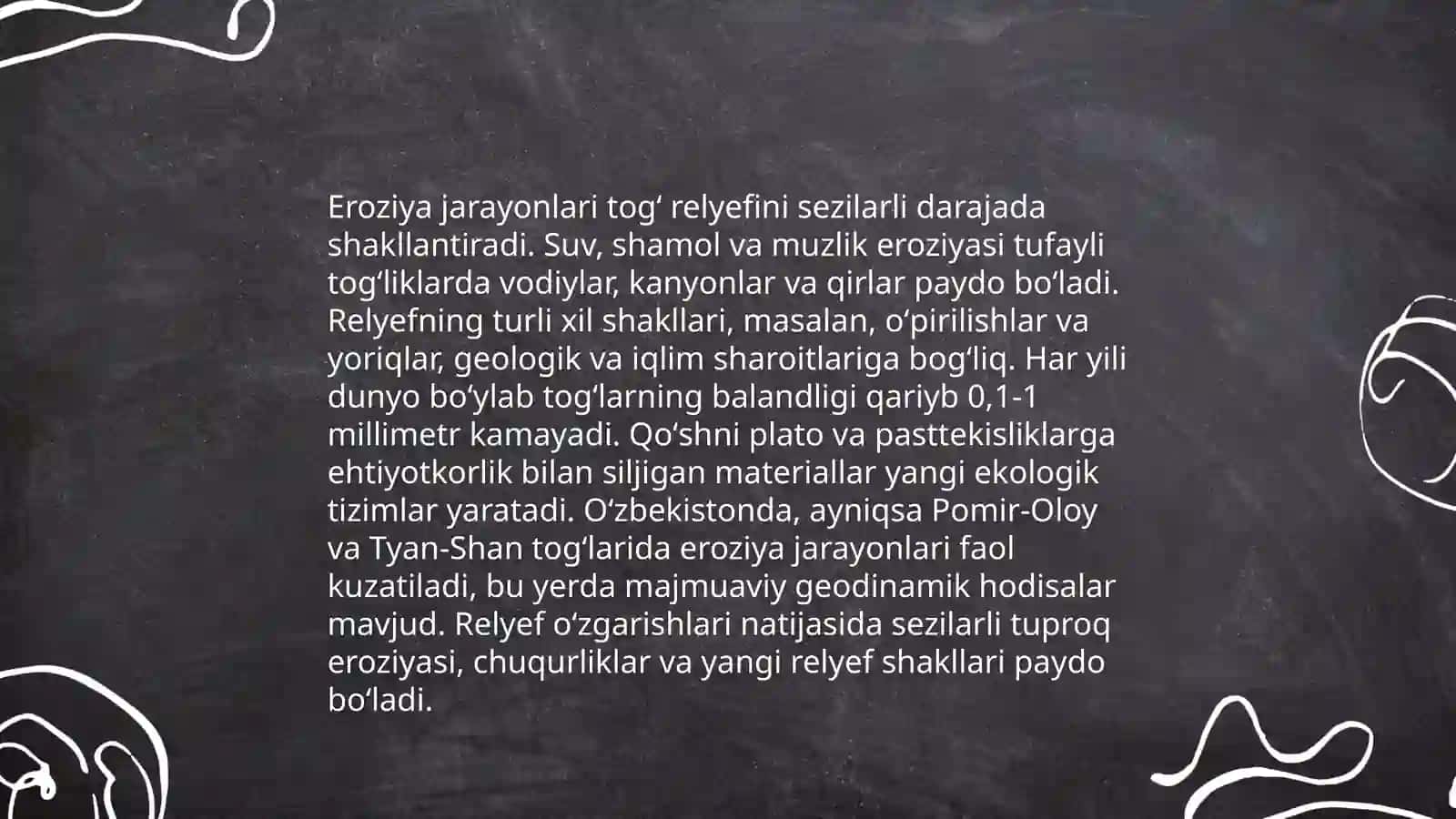Togʻ Tuprogʻining Shakllanishida Relyefini Rolini Aniqlash 4