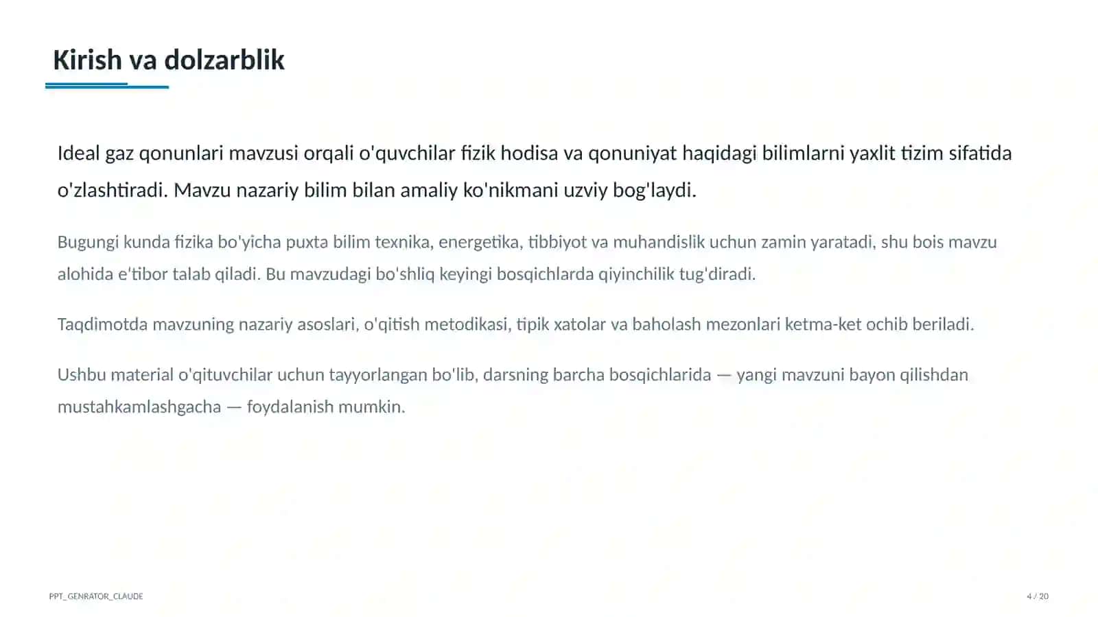 Ideal gaz qonunlari (10-sinf) 4