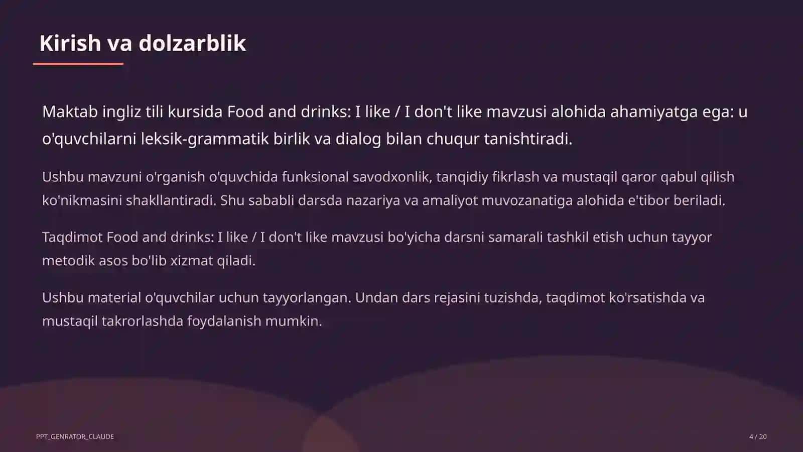 Ingliz tili (1– 11) — o'quvchilar uchun 4