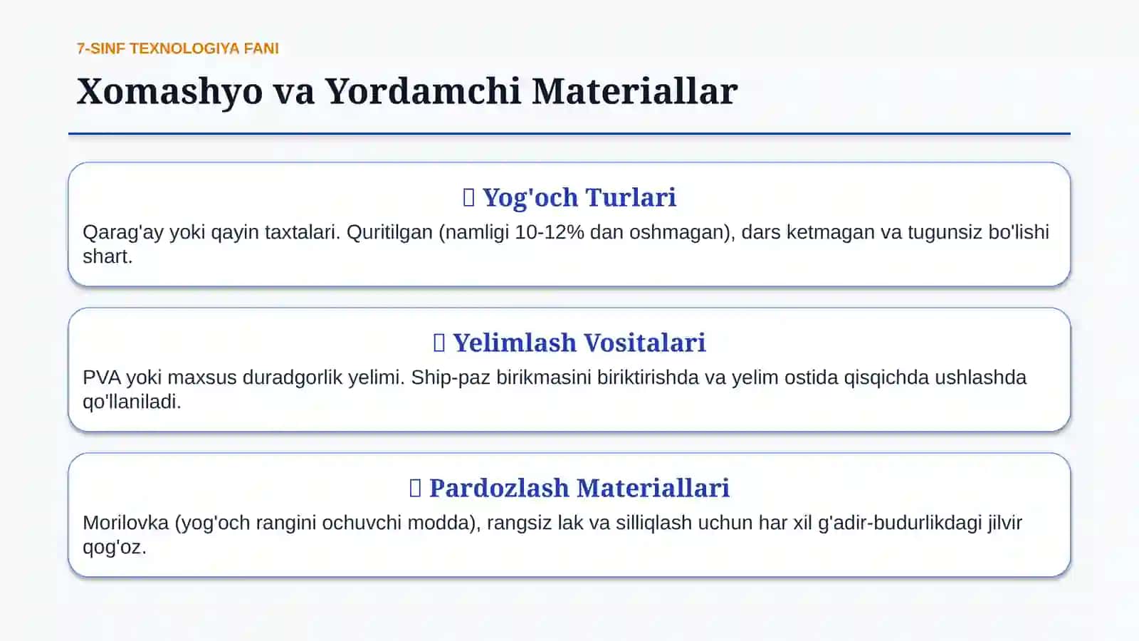 Ishlab chiqarishda sanoat texnikasi — Oddiy taburetka yasash va texnologik xarita | 10 slayd 4