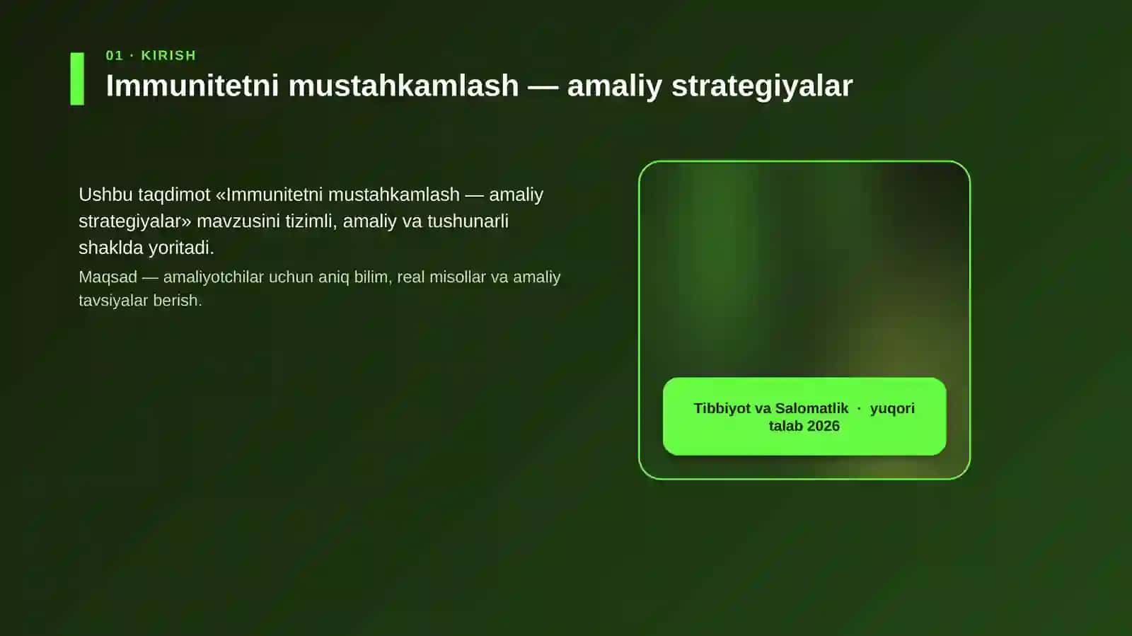 Immunitetni mustahkamlash — amaliy strategiyalar 4