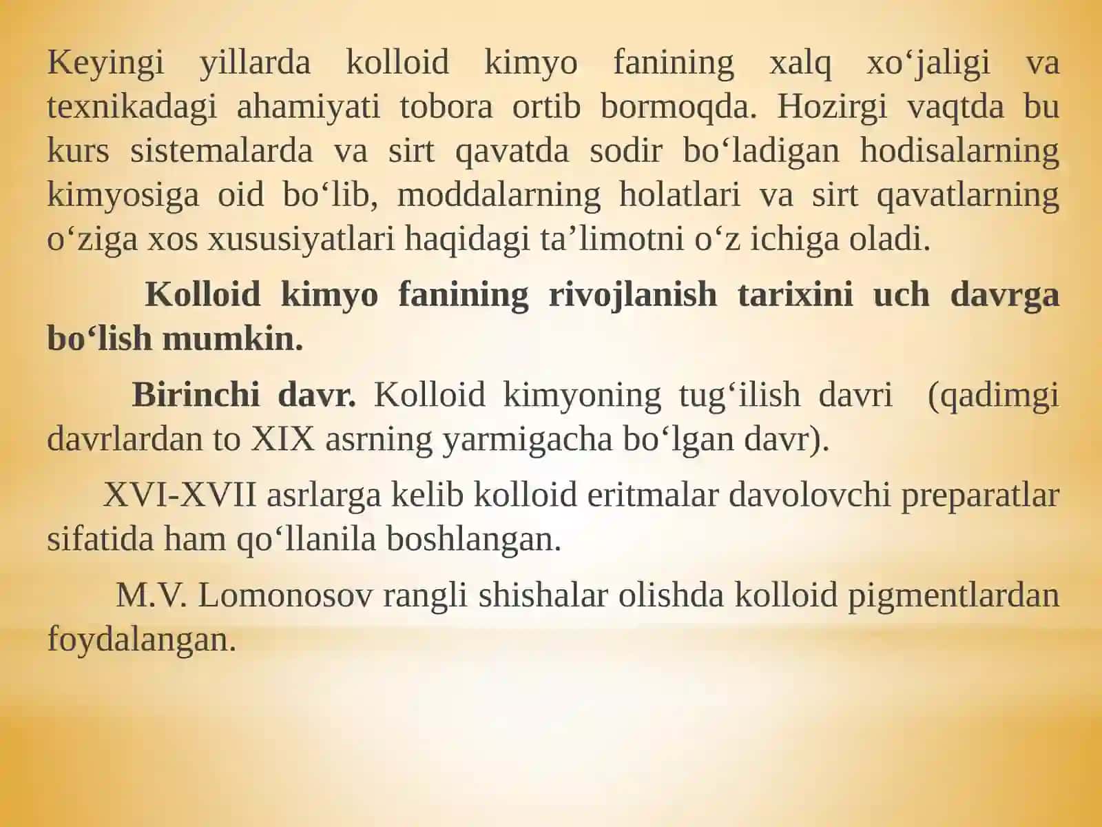 Kolloid Kimyo Fanining Maqsadi va Vazifasi 4