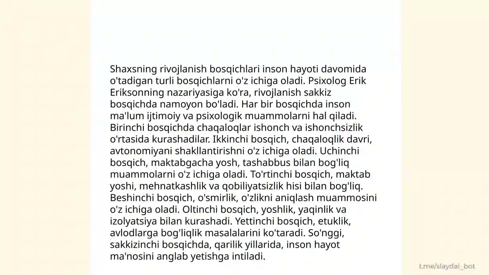 Shaxsning ontogenetik rivojlanishi Rus psixolog olimlarining talqinida 4