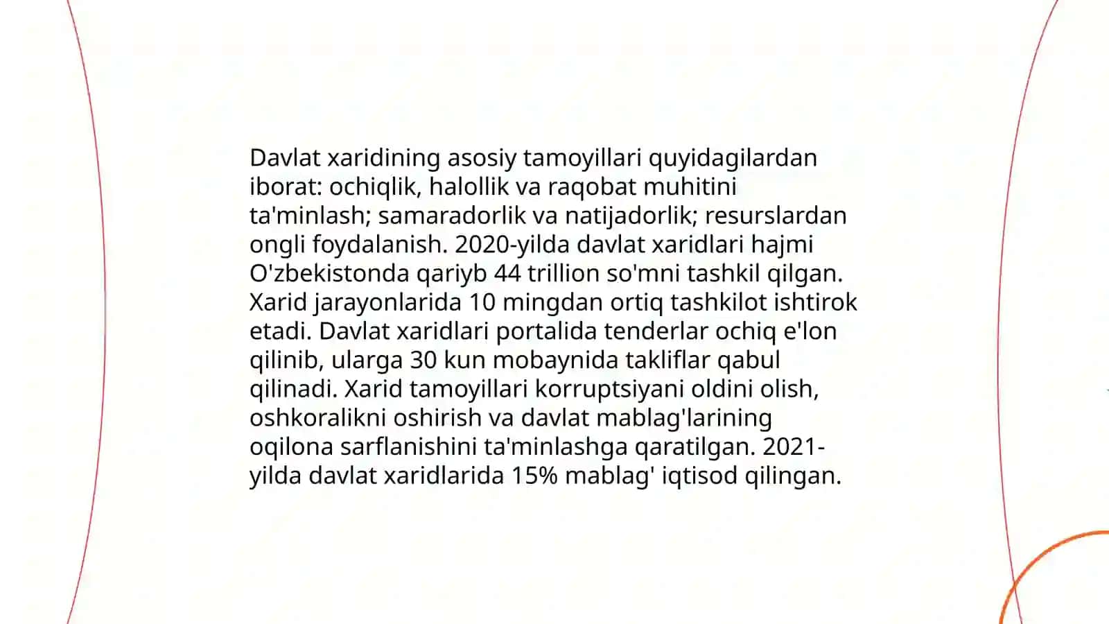 Yangi tahrirdagi Davlat xaridi tõğrisidagi qonuning mazmuni va mohiyat 4