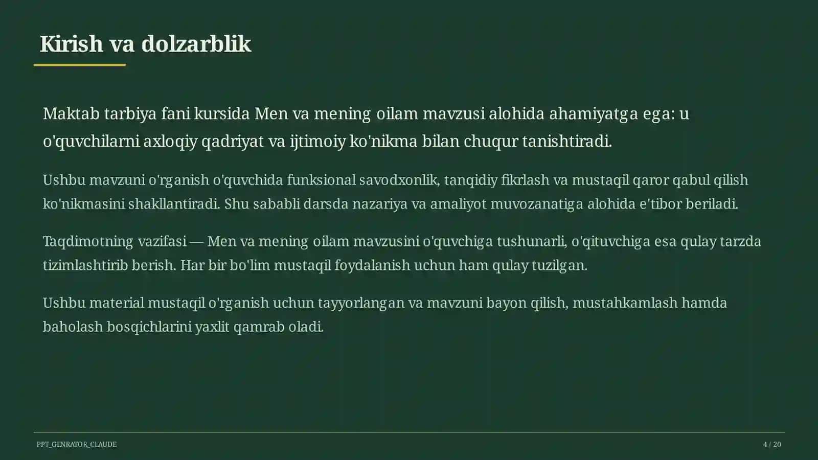 Men va mening oilam (1-sinf) 4