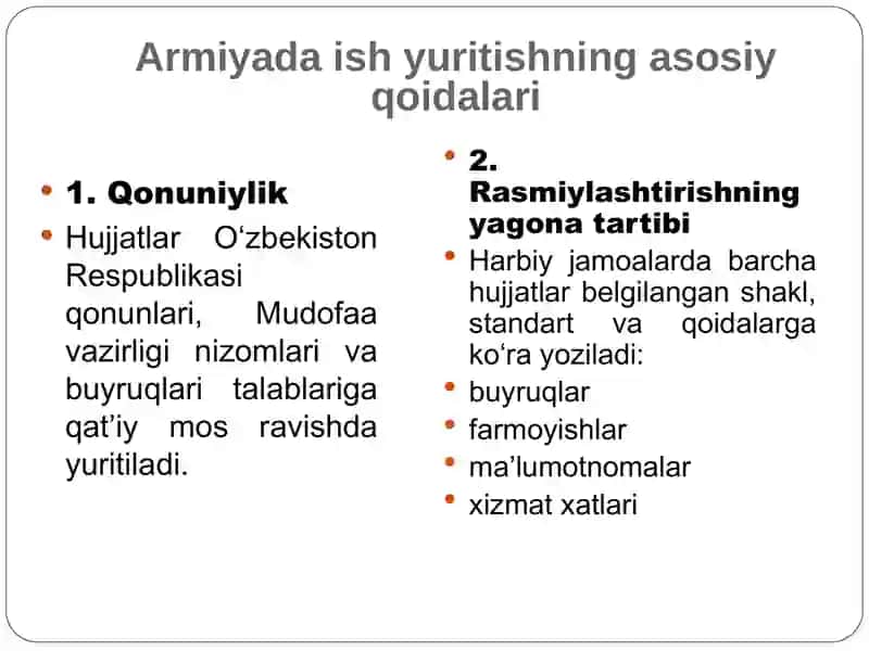 Armiyada ish yuritish 4
