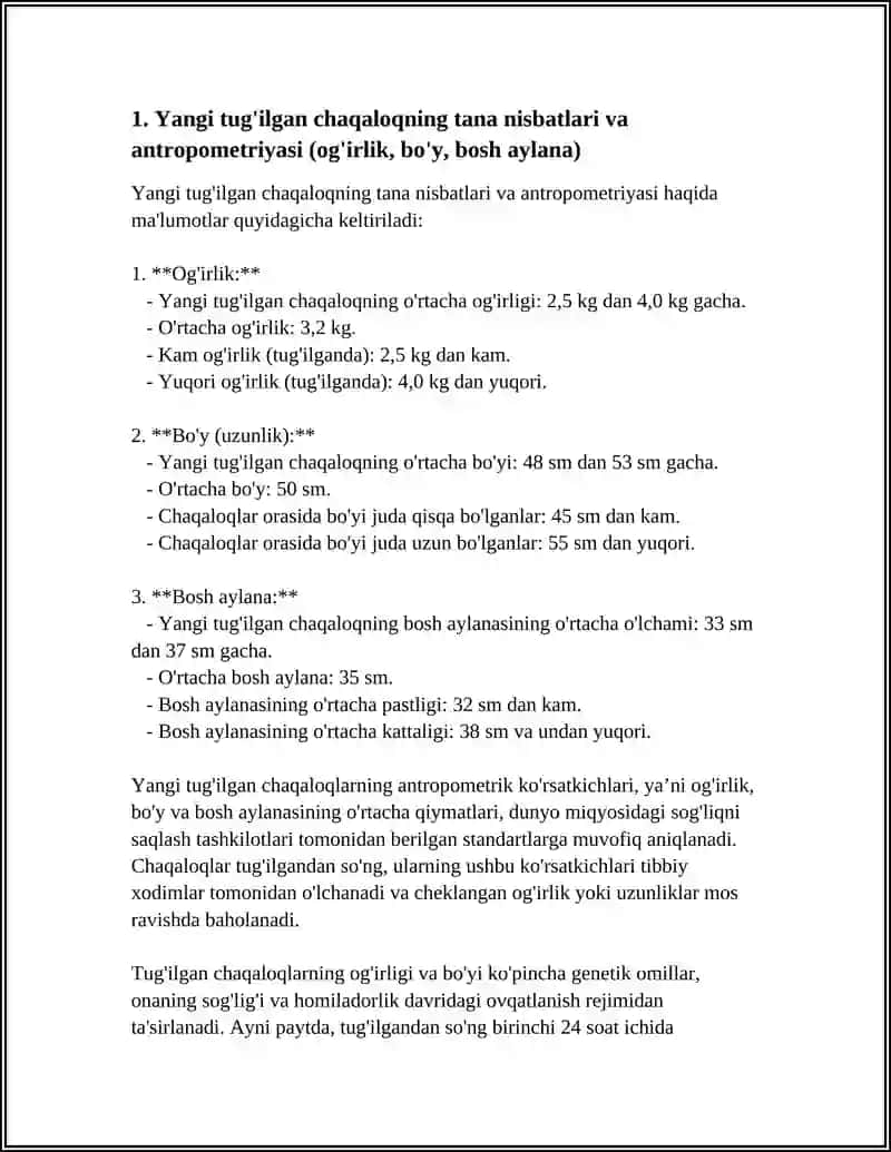 YANGI TUGILGAN CHAQALOQNI ANATOMO-FIZIOLOGIK HUSUSIYATLARI 4