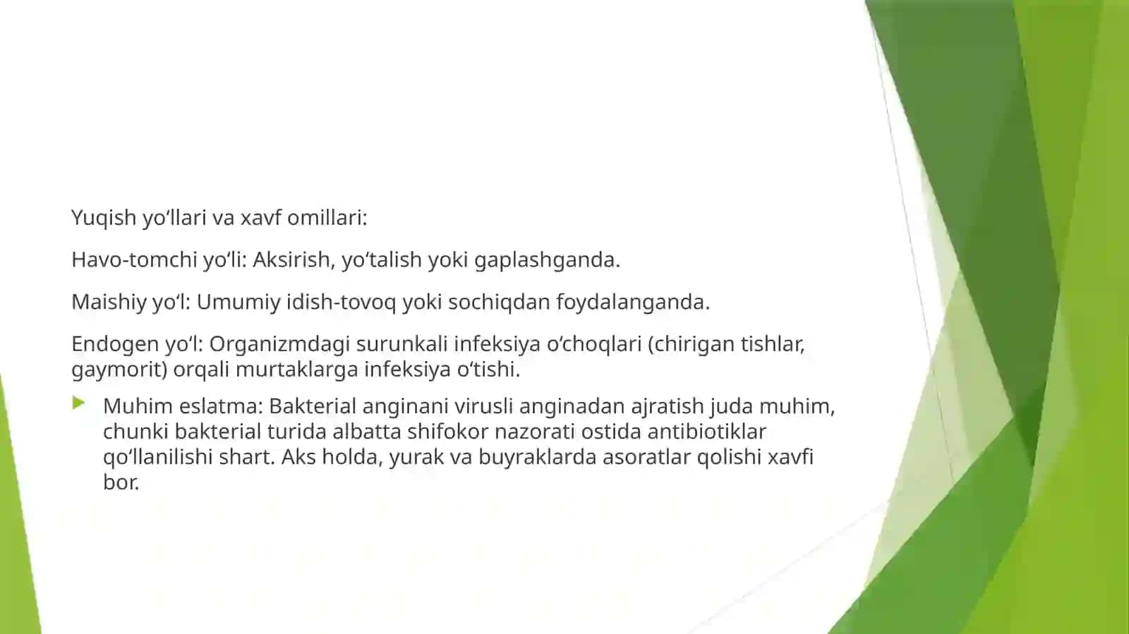 Angina (o‘tkirtonzillit) 4